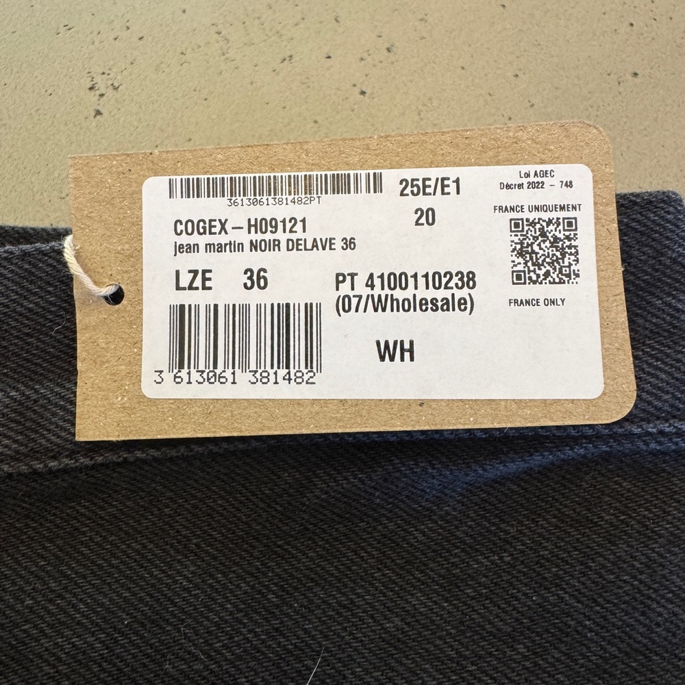 Jean Martin Noir Delave Jeans